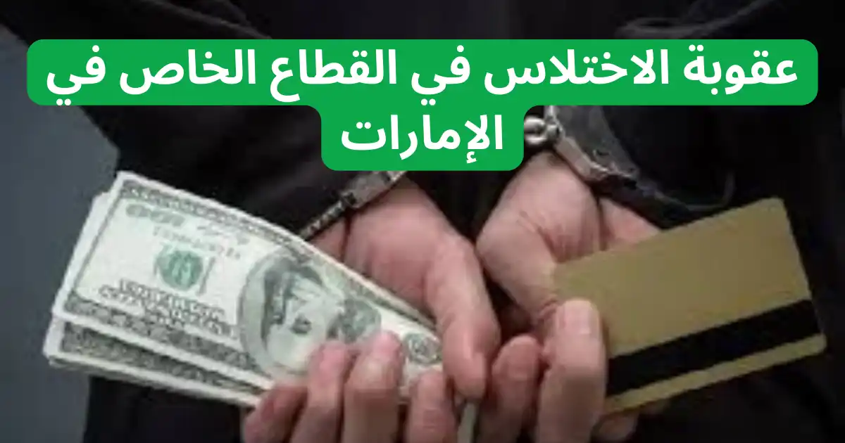عقوبة الاختلاس في القطاع الخاص في الإمارات 1 عقوبة الاختلاس في القطاع الخاص في الإمارات