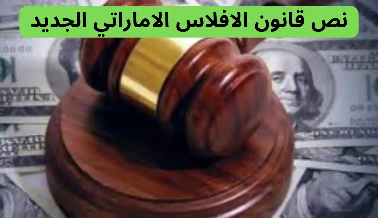 تعرف على نص قانون الافلاس الاماراتي الجديد واهم تعديلاته 1 نص قانون الافلاس الاماراتي الجديد