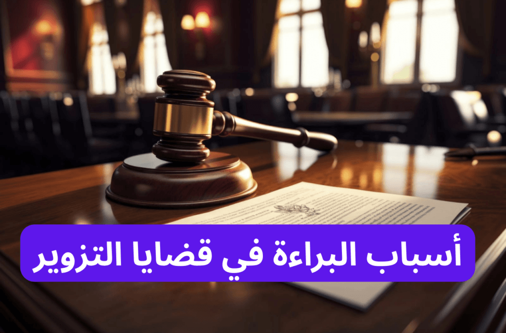 أسباب البراءة في قضايا التزوير